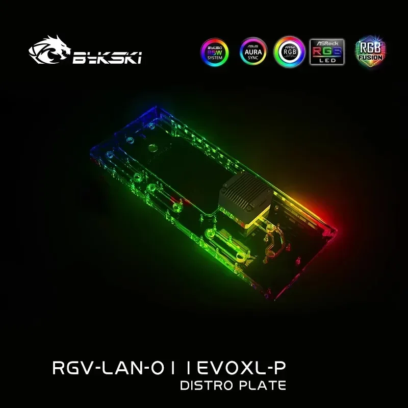 Distro Plate Ddc Pump Combo - Pelat/Papan Distro Akrilik Bykski untuk Casing